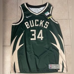 Giannis Antetokounmpo Jersey Milwaukee Bucks Earned Edition Authentic BRAND NEW